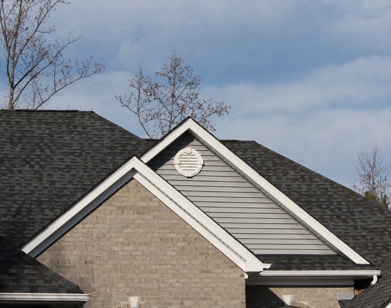 Completed asphalt shingle roof on a home in West Chester, Ohio